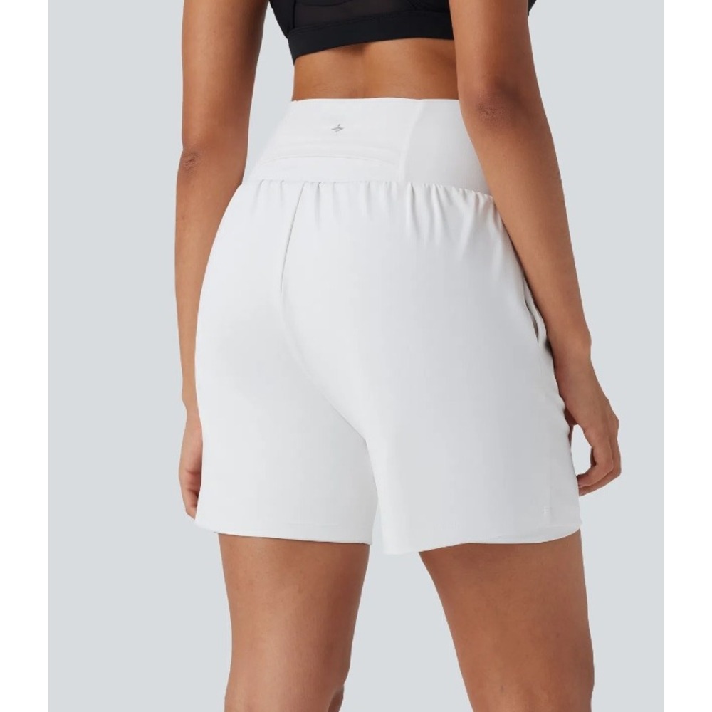 Halara Softly Zero Airy White Shorts NWT Athleisure Activewear